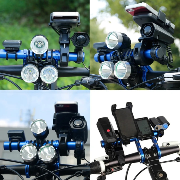 10/20/30cm Bicycle Handlebar Extended Bracket Bicycle Headlight Mount Bar Computer Holder Lamp Support Rack Alloy Stand