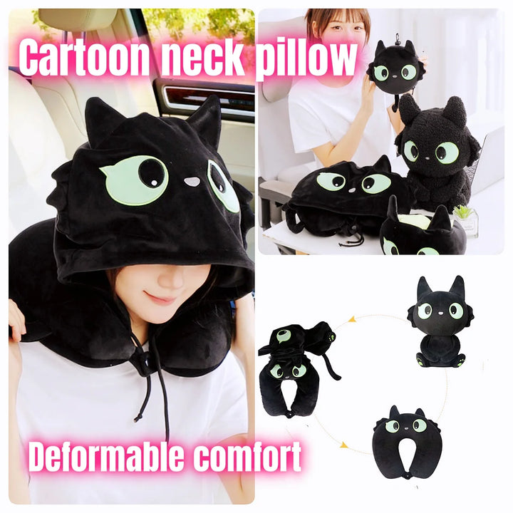 New Cartoon U-shaped Car Pillow Neck Pillow Set Office Neck Pillow Travel Lunch Break Pillow