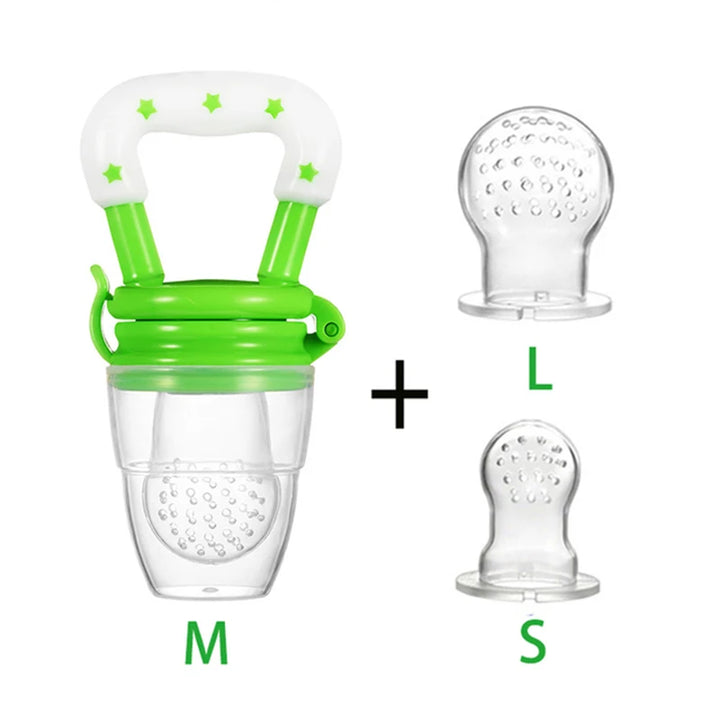 4Pc/Set Silicone Squeezing Baby Pacifiers Kids Food Fruit Milk Training Feeder Nipples Feeding Supplies Drinking Water Bottle