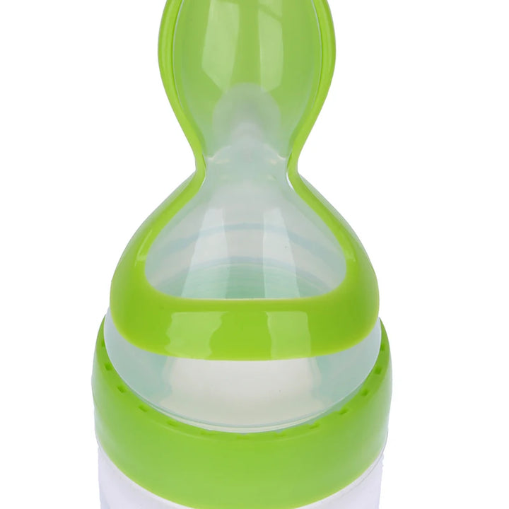 Baby Silicone Squeezing Feeding Bottle Newborn Baby Training Spoon Supplement Feeder Safe Useful Tableware For Kids