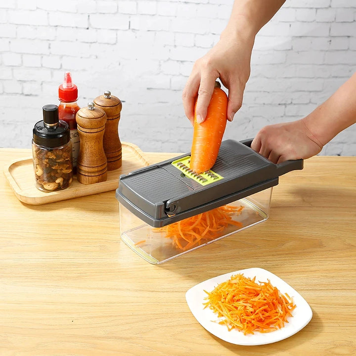 14/16 in 1 Multifunctional Vegetable Chopper Slicer Cutter Shredders Slicer With Basket Handle Food Grate Food Onion Chopper