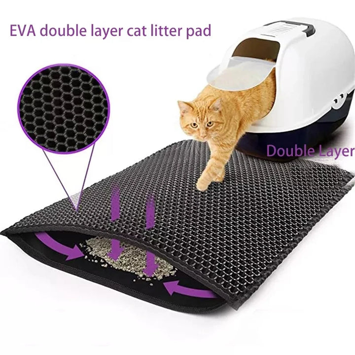 Ultimate Cat Litter Mat: Waterproof, Non-Slip, and Washable - Plus Bonus Gift!