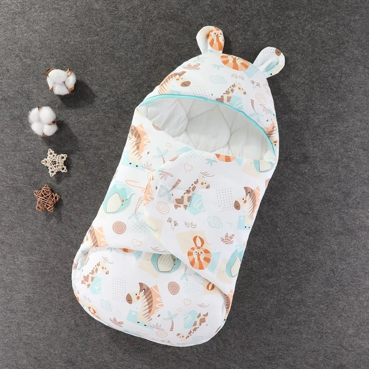 Newborn Baby Wrap Blankets Cartoon Baby Sleeping Bags Soft Envelope For Newborn Cute Baby SleepSack 0-6 Months