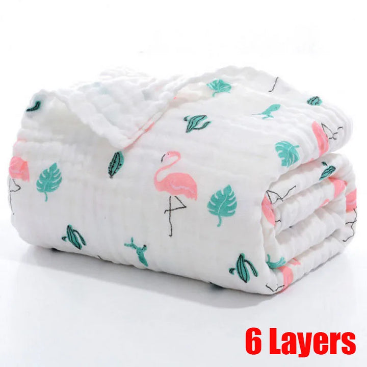 Baby BathTowel Boys Girls 100% Cotton Children Baby Towels Blanket For Newborn Bathrobe 6 Layers Gauze Washcloth Infant Swaddle