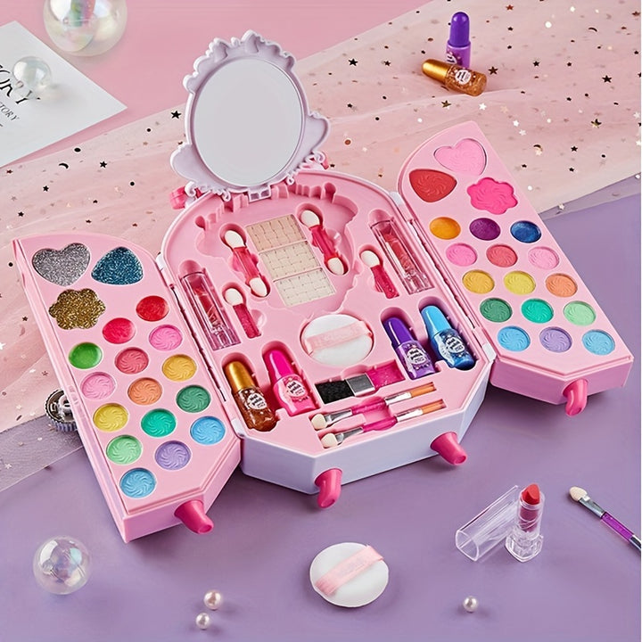 Princess Dream Makeup Set For Girls - Non-Toxic, Includes Nail Polish & Cosmetics - Perfect Birthday Gift For Kids Ages 3-12