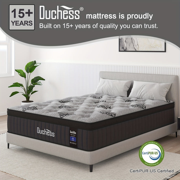 Duchess Pocket Spring Mattress Cool Gel Memory Foam Bed Queen Double King Single Medium Firmness 27/37CM Thick